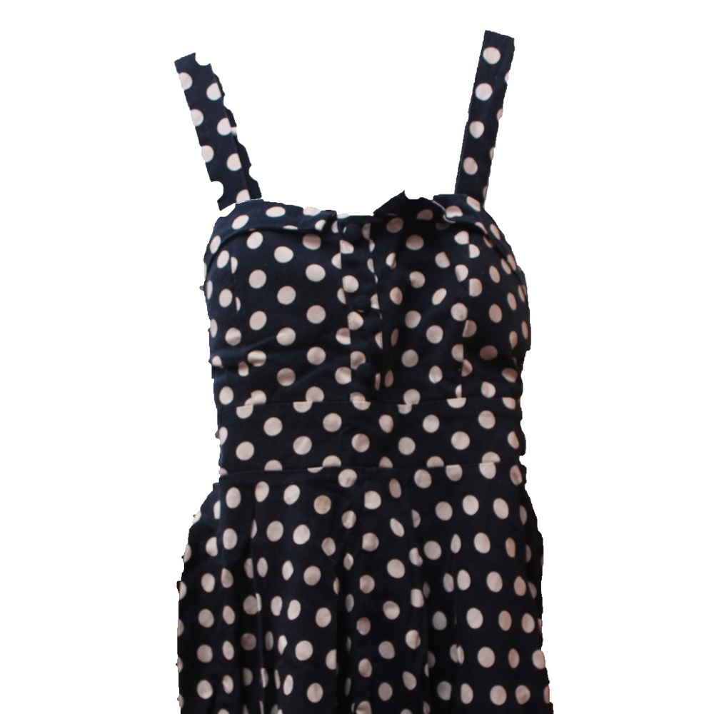Blue polka dot dress